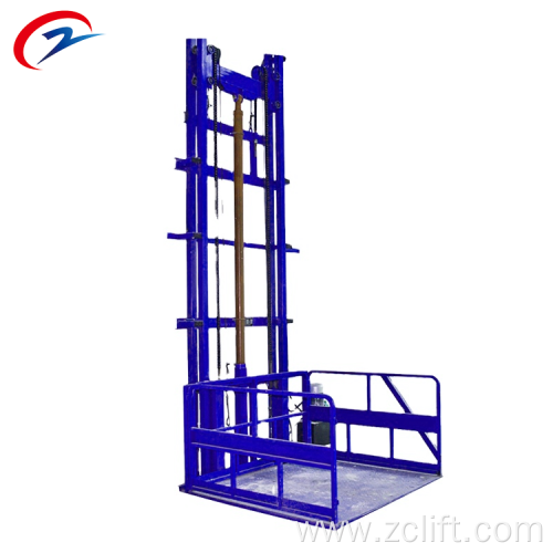 Small Platform Single Guide Rails Cargo Lift